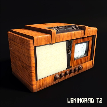 Vintage Soviet TV Leningrad 3D model image 1 