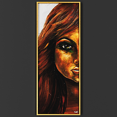 Elegant Framed Artwork - 00028 3D model image 1 