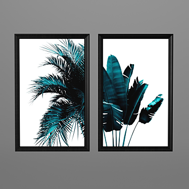 Elegant Art Duo: Set of Paintings 3D model image 1 