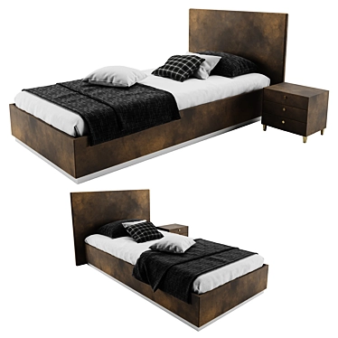 Dofa Single Bed: Sleek and Versatile 3D model image 1 