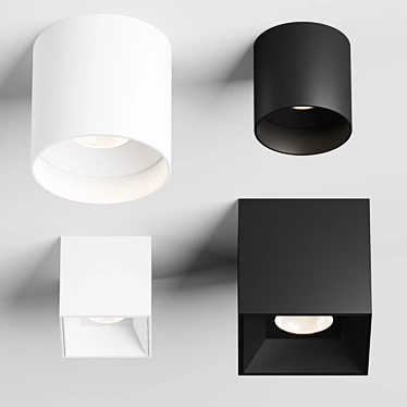 Arelux Xcore: Modern Mat White/Black Light Fixtures 3D model image 1 