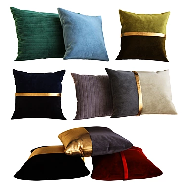 Elegant 21: Decorative Pillow Set 3D model image 1 