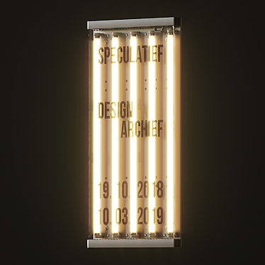 Illuminated Sign: Handmade Vintage Design 3D model image 1 