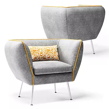 Cozy DANDY Armchair: Comfort at its Finest 3D model image 1 