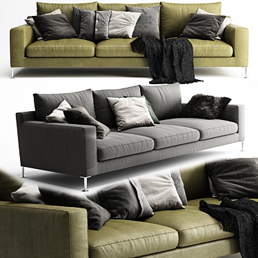 Modern Italian Design: B&B Italia Harry Sofa 3D model image 1 