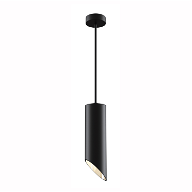 Vela Pendant Lamp - Elegant Black Aluminum Pendant Light 3D model image 1 