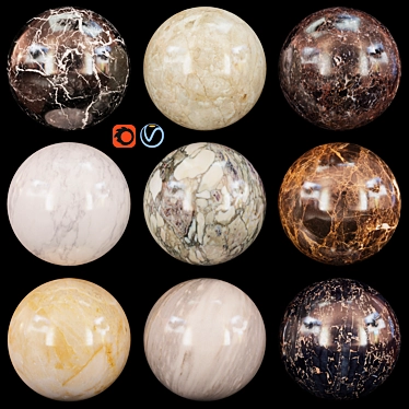 Premium Marble Materials 3D model image 1 