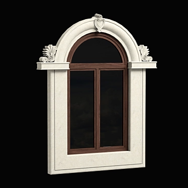 Elegant Facade Molding: 1455mm x 1735mm 3D model image 1 