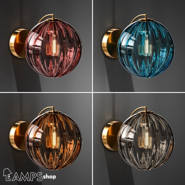 Glass Sphere Sconce: Elegant Lighting Solution 3D model image 1 