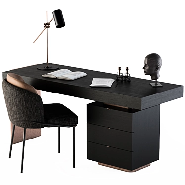 Minimalist Carson Writing Table 3D model image 1 