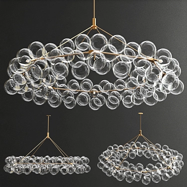 Glowing Pelle Bubble Chandelier 3D model image 1 