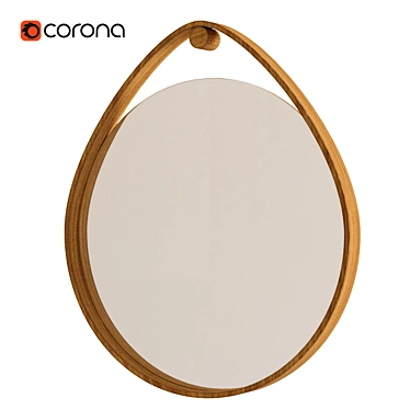 Zara Home Wooden Mirror 3D model image 1 