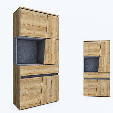 Stresa-5 Swing Wardrobe: Stylish and Versatile 3D model image 1 