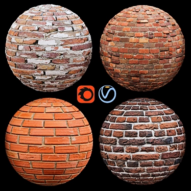 Versatile Brick Material: PBR Texture 3D model image 1 