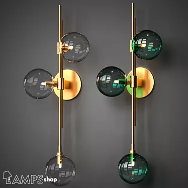 Elegant Psooria Sconce - Ø 28 × 74 см 3D model image 1 