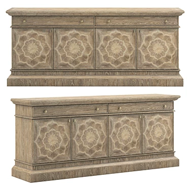 Elegant Dahlia Console 3D model image 1 