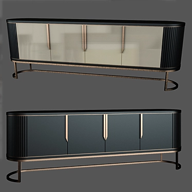 Elegant Art Deco Chests 3D model image 1 