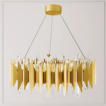 Elegant Postmodern Hanging Chandelier 3D model image 1 
