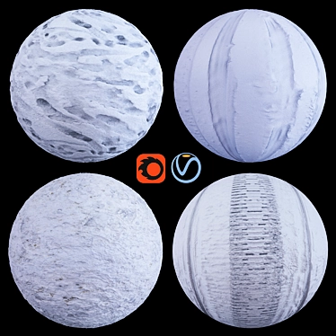 Arctic Frost Snow Material Kit 3D model image 1 