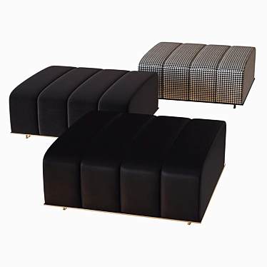 Elegant Freeman Ottoman by Minotti 3D model image 1 