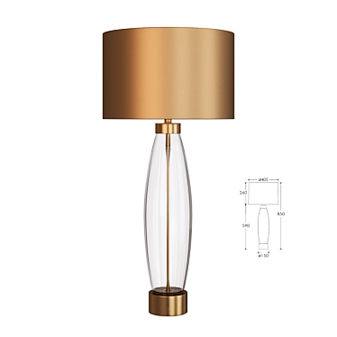 Elegant Heathfield & Co Table Lamp 3D model image 1 