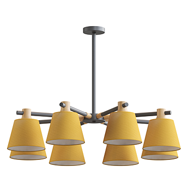 Elegant Textile Lamp: Lampatron NATURA 3D model image 1 