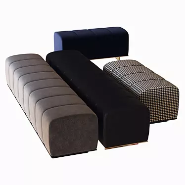 Freeman Stand-Alone Bench: Minotti Elegance 3D model image 1 