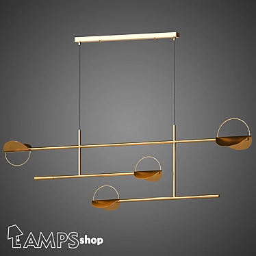 Aurora Chandelier: Stunning Illumination 3D model image 1 