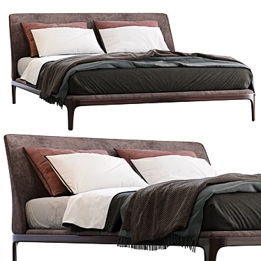 Contemporary Poliform Bed Kelly 3D model image 1 