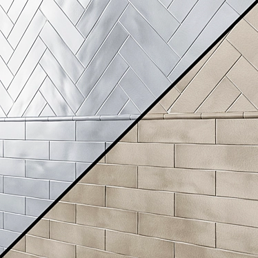 ADEX EARTH: Matte Crackle Ceramic Wall Tiles 3D model image 1 