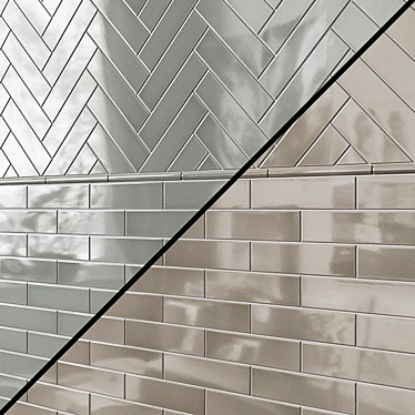 Adex Neri Ceramic Wall Tiles, 5x20 cm 3D model image 1 