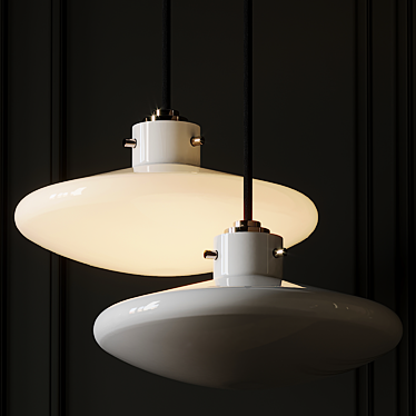 Nemo White Pendant Light by Mitzi 3D model image 1 