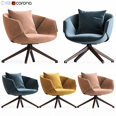 SP01 Anita Armchair: Modern Elegance for Your Space 3D model image 1 