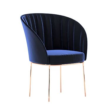 Elegant Velvet Chair 3D model image 1 