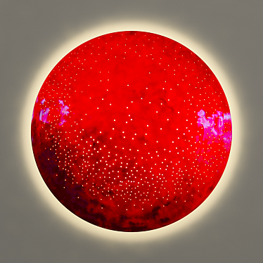 Crimson Cosmos: Handcrafted Copper Art 3D model image 1 