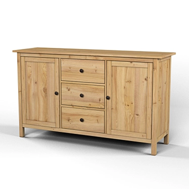 IKEA Hemnes: Elegant and Functional 3-Drawer Console 3D model image 1 