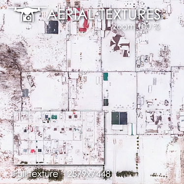 Winter Aerial Landscape Texture Kit 3D model image 1 