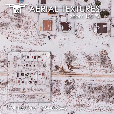 Winter Aerial Landscape Texture 3D model image 1 