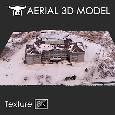 Aerial Scan 32- High-Quality 3D School Model 3D model image 1 