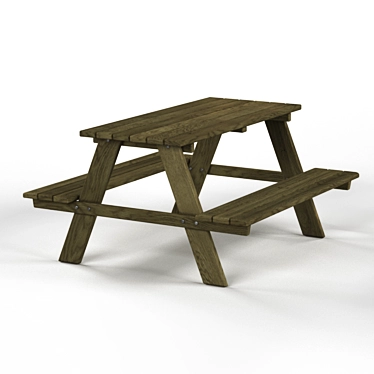 IKEA RESO Kids Picnic Table 3D model image 1 