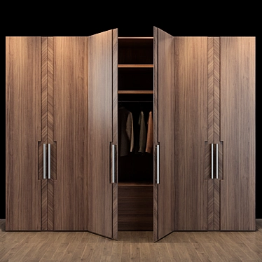 Modern Steel Cabinet 3D model image 1 