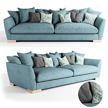 Elegant Ginevra Sofa: Luxurious Comfort 3D model image 1 