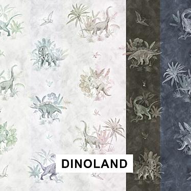 DINOLAND Vinyl Wallpaper Collection 3D model image 1 