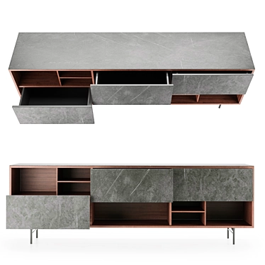 Elegant Manhattan Sideboard - BoConcept 3D model image 1 