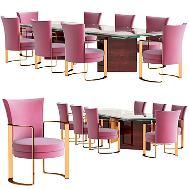 Luxury Fendi Dining Table 3D model image 1 
