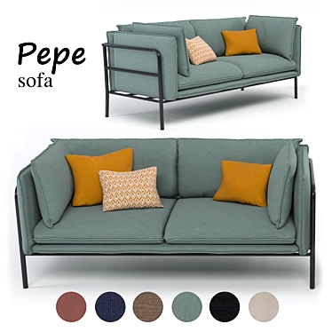 Pepe Contemporary Sofa - Sleek and Stylish Furniture 3D model image 1 