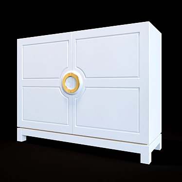 Sleek White Dresser by Ambicioni 3D model image 1 