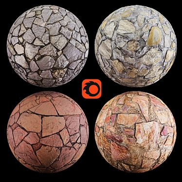 Natural Stone Floor Texture 3D model image 1 