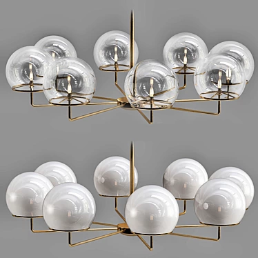 Elegant Ingersoll Chandelier 3D model image 1 