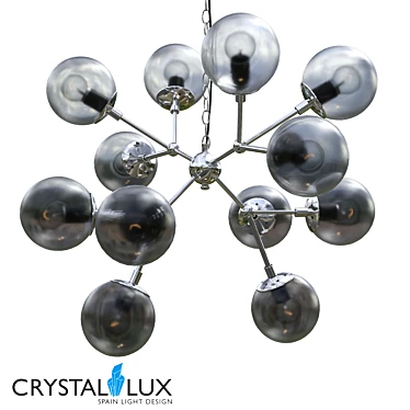 Industrial-Chic Medea SP12 Chrome Pendant 3D model image 1 